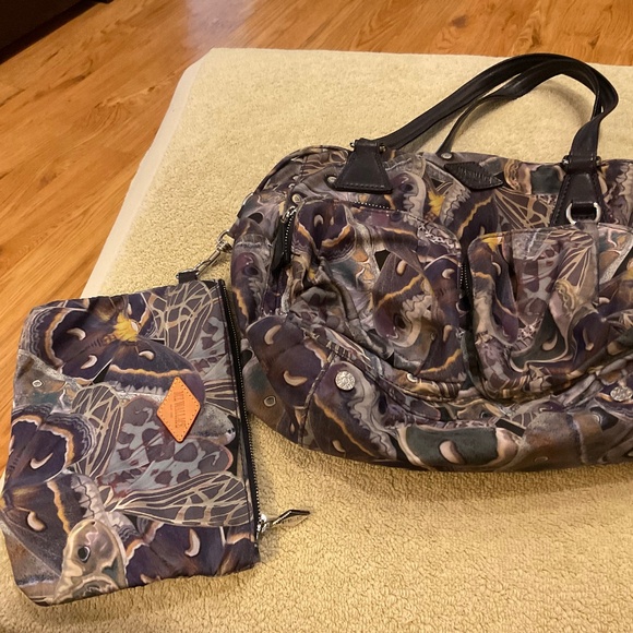 MZ Wallace multicolored bag with matching pouch. Very gently used. - Picture 1 of 9